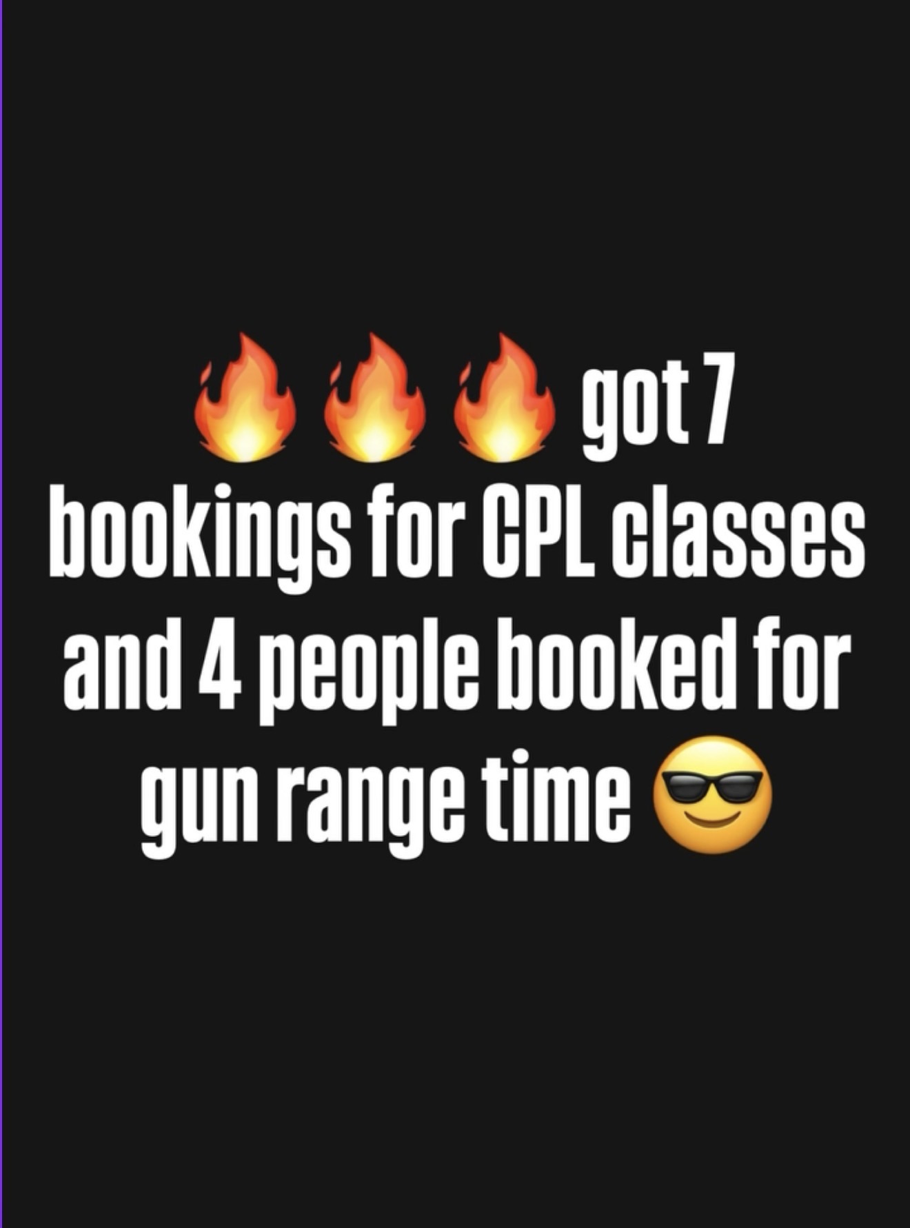 Client win — 7 CPL class bookings and 4 gun range bookings from one strategic content campaign
